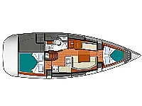 Sun Odyssey 36i - Layout image