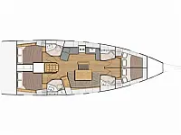 Oceanis 46.1 (4 cbs) - Layout image