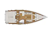 Dufour 360 Grand Large - Layout image