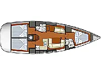 Sun Odyssey 42 i - Layout image