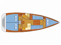 Sun Odyssey 349 max 6 Pers. - Layout image