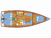 Hanse 418 - Layout image