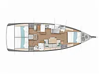 Sun Odyssey 440/3cab. - Layout image