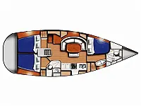 Oceanis 393 Clipper - Layout image