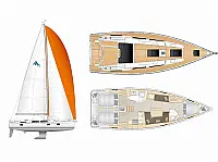 Hanse 418 - Layout image