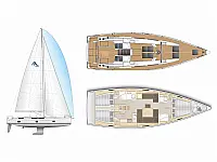 Hanse 458 - Layout image