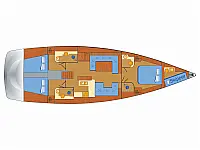 Hanse 588 - Layout image