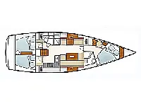 Hanse 430 - Layout image