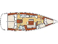 Oceanis 43 (4 cbs) - Layout image