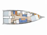 Sun Odyssey 410 - Layout image