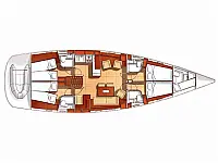 Hanse 531 - Layout image