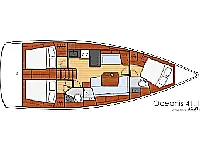 Oceanis 41.1 - Layout image