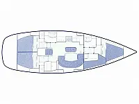 Oceanis 411 Clipper - Layout image