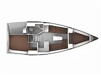 Bavaria 34 Cruiser - Layout image