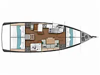 Sun Odyssey 440 - Layout image