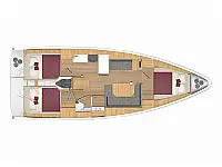 Bavaria C38 - Layout image