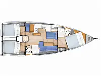 Sun Odyssey 410 - Layout image