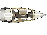 Dufour 460 Grand Large 4 cabin - Layout image