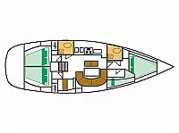 Oceanis 411 Clipper - Layout image