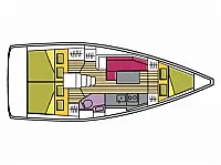 Oceanis 35.1 - Layout image