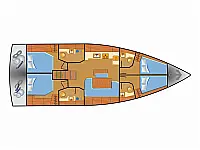 Hanse 460 3 Kabinen - Layout image