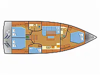 Hanse 460 3 Kabinen - Layout image