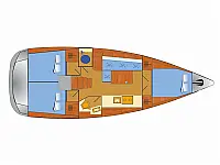 Oceanis 38.1 7 Personen - Layout image