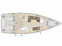 Hanse 418 - Layout image