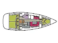 Sun Odyssey 36i - Layout image