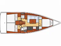 Beneteau Oceanis 38 - Layout image