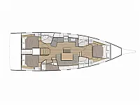 Oceanis 46.1 (bunk cab) - Layout image