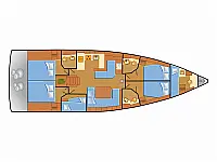 Oceanis 51.1- 5 cab - Layout image