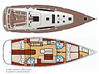 Oceanis 50 Family Air Condition/Generator - Layout image