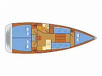 Sun Odyssey 349 max 6 Pers. - Layout image