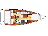 OCEANIS 38.1 BT - Layout image