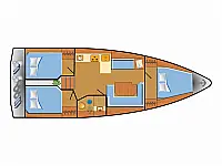 Bavaria C38 - Layout image