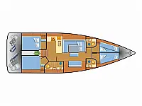 Bavaria C45 - Layout image