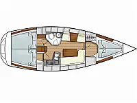 Hanse 342 - Layout image