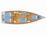 Hanse 458.3 - Layout image