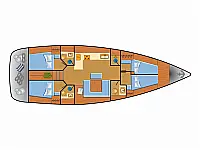 Bavaria 45 Cruiser - Layout image