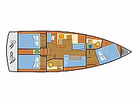 Sun Odyssey 410 - Layout image