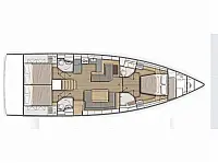 Oceanis 51.1/ 3 cabins - owner's version - Layout image