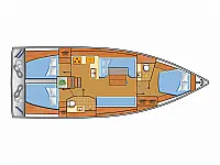 Hanse 410 - Layout image