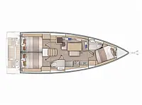 Oceanis 37.1 - 3 cab 2 wc - Layout image