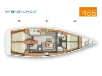 Hanse 455 - Layout image