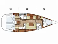 Hanse 400. - Layout image