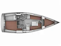 Bavaria 34 Cruiser - Layout image