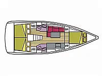 Oceanis 38.1 - Layout image