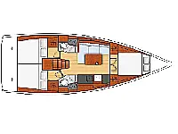 Beneteau Oceanis 38 - Layout image