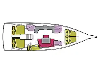 Oceanis 46.1 (5 cab) - Layout image